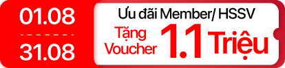 Tháng 8 - Âm thanh giảm đến 1.1tr