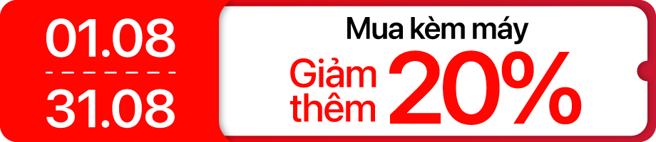 Tháng 8 - Dán iPad giảm thêm 20% khi mua kèm máy