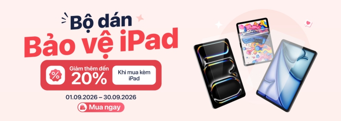 Chương trình dán iPad giảm giá 20% khi mua kèm máy tại Minh Tuấn Mobile