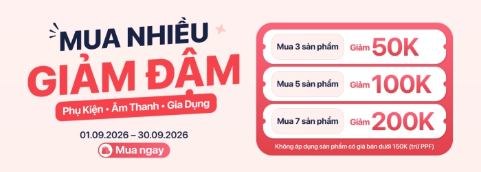 Chương trình tháng 9 giảm giá mua nhiều giảm đậm với các sản phẩm tại Minh Tuấn Mobile