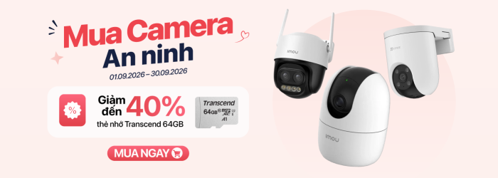 Ưu đãi mua kèm camera an ninh giảm 40% thẻ nhớ