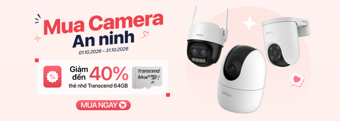 Ưu đãi mua kèm camera an ninh giảm 40% thẻ nhớ